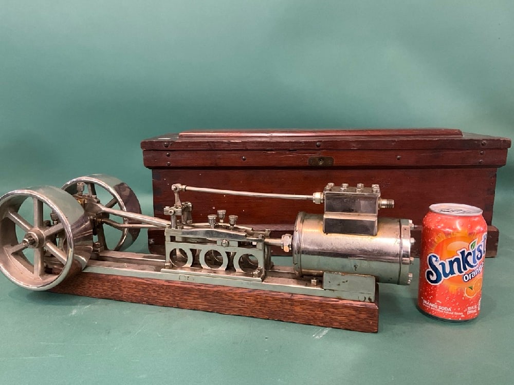 Nickel Plated Twin Flywheel Steam Engine (1 of 5)