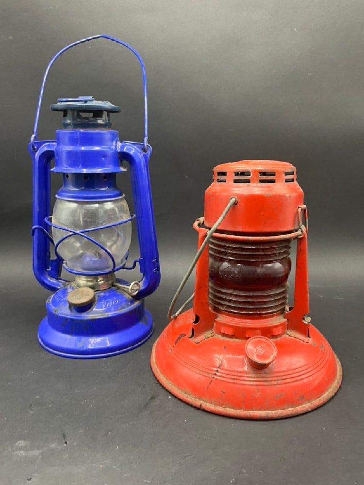 (2) Vintage Kerosene Lanterns - Dietz No. 40 Traffic Gard, Syracuse NY - Consolidated Edison System (1 of 8)