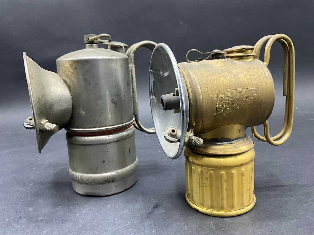 (2) Carbide Hand Lamps - Justrite & Unmarked (1 of 4)