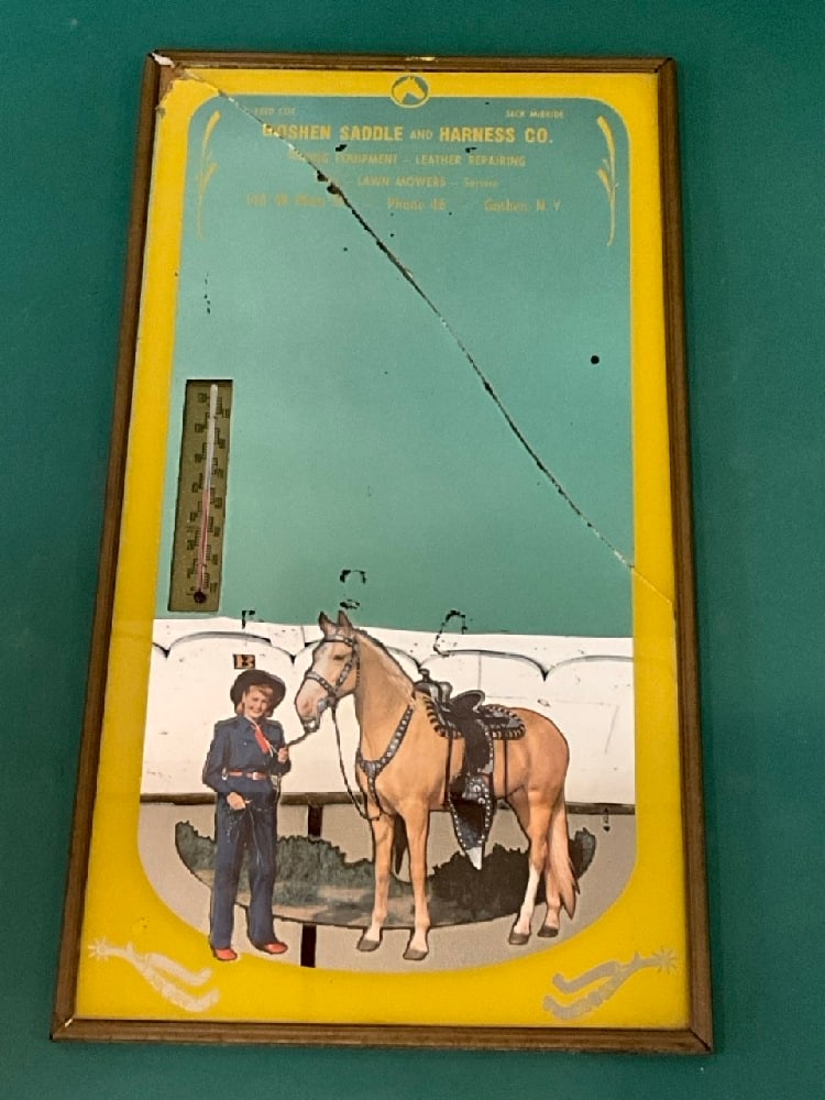 Goshen New York Saddle and Harness Co. Advertising Mirror (1 of 5)
