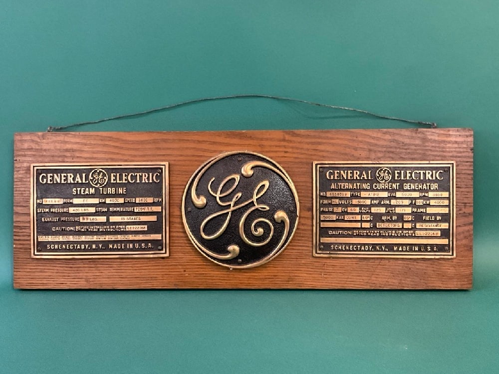 Brass General Electric Plaques (1 of 6)