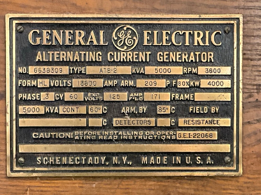 Brass General Electric Plaques - 4