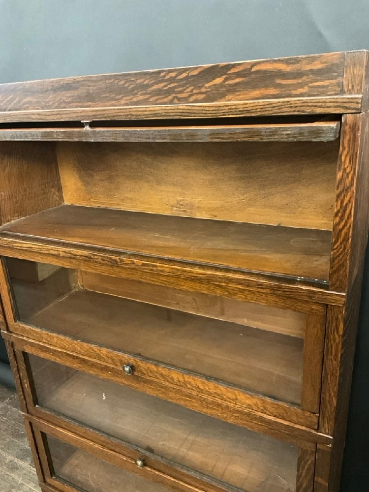 Four Stack Oak Lawyer’s Bookcase - 3