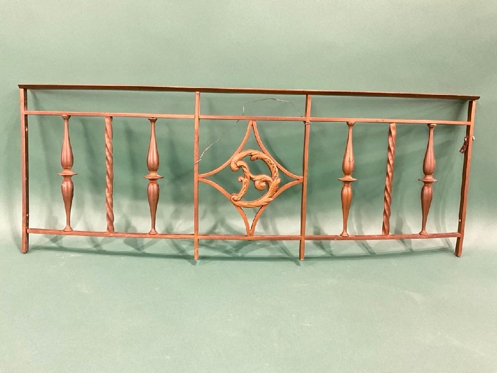 Antique 5th Avenue Architectural Window Grate w/ Cursive "D": Antique 5th Avenue Architectural Window Grate. Removed in the 1970's from Demolished Building. Cursive "D" Dimensions: 12” x 33”