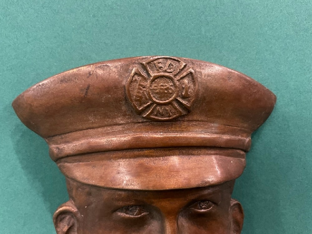 FDNY Bronze Fireman’s Bust Plaque - 2