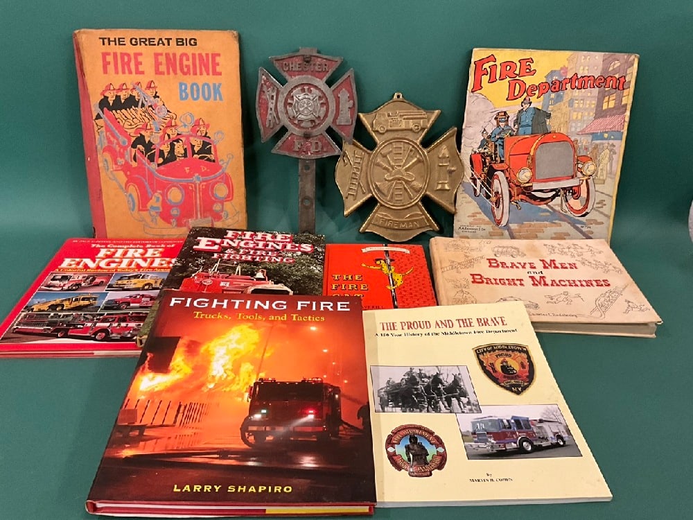 Fire Memorabilia Lot - Chester Fire Department - Signed Radzinsky Brave Men & Bright Machines etc (1 of 10)