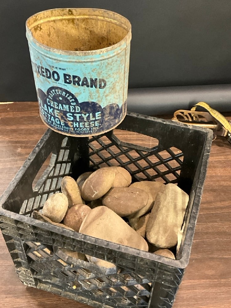 Indian Stone Tools Mostly Rockland Cty: Compiled in the 1960's and 1970's American Indian Field and River Bank Finds of Stone Mashing Tools. As seen in photograph preview.