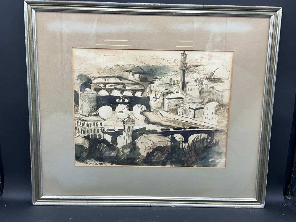 Harry Gottlieb (American WPA Artist 1895-1992) Florence, Italy (1 of 5)