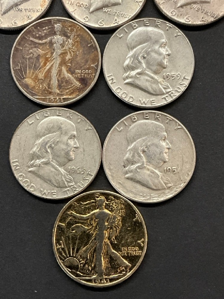 17- 90% Silver US Half Dollars - 2