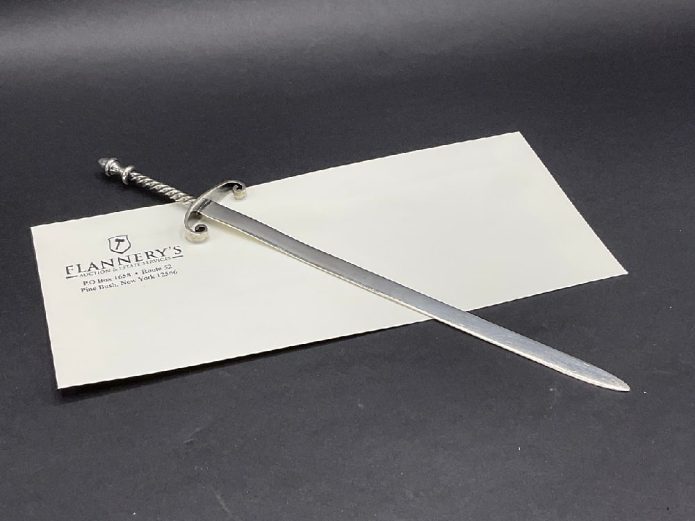 George W. Schiebler & Co. Sterling Silver Sword Letter Opener (1 of 3)