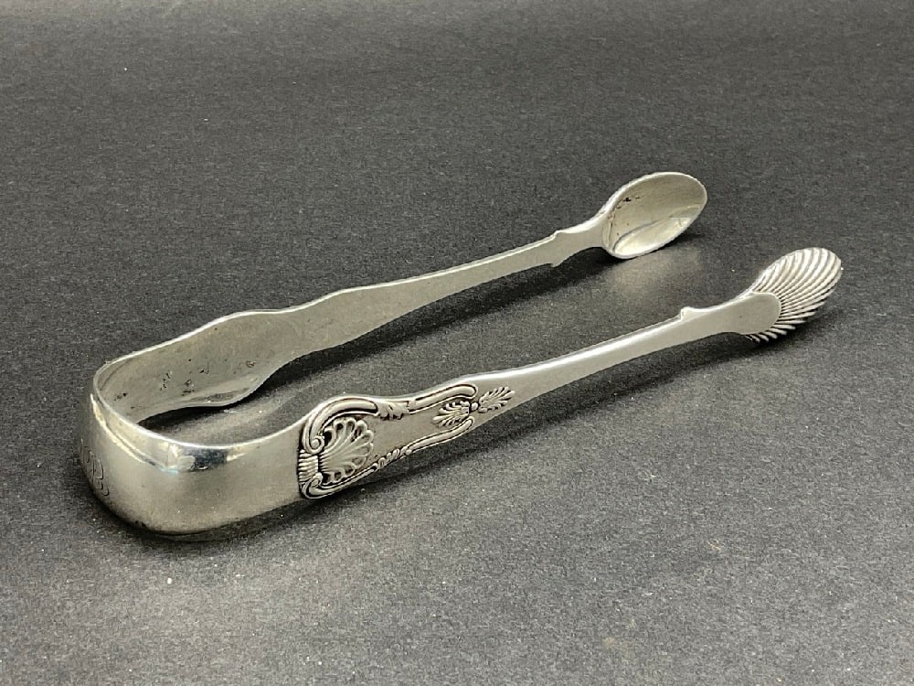 C. 1849 AM & Co. English Victorian Sterling Silver Tongs (1 of 4)