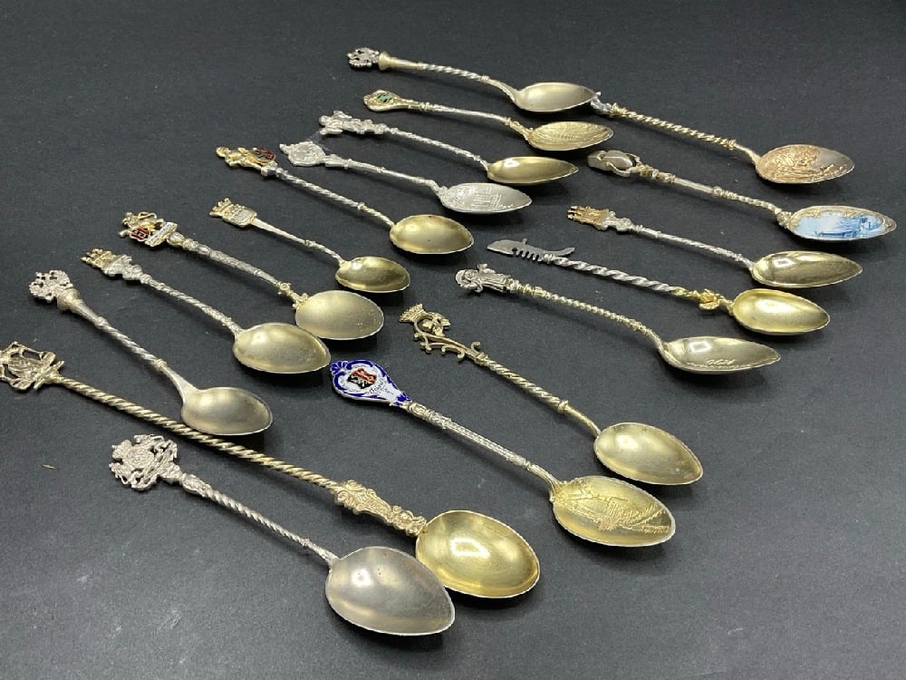 Eighteen (18) Antique 800 Silver Spoons (1 of 9)