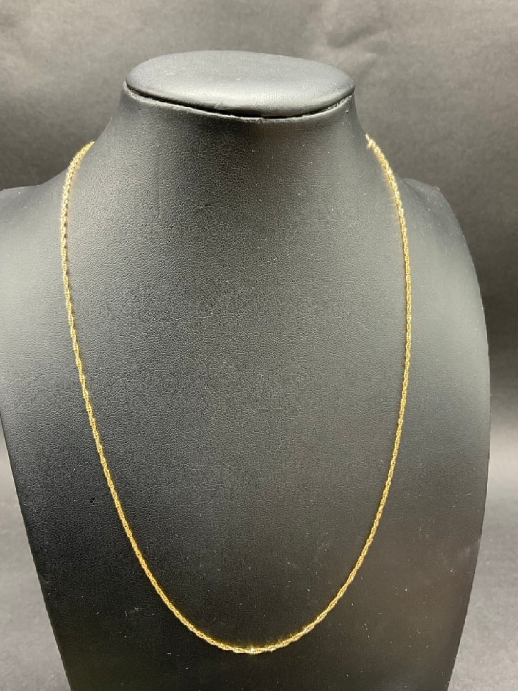 14K Yellow Gold Twisted Rope Chain Necklace 18 (1 of 3)