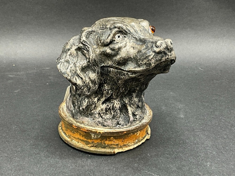 Antique Figural Spaniel Dog Inkwell (1 of 5)