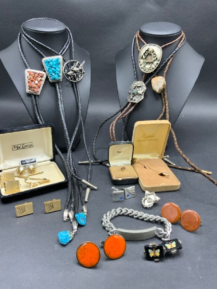 Men’s Jewelry Group Bolos, Cufflinks, Tie Jacks (1 of 8)