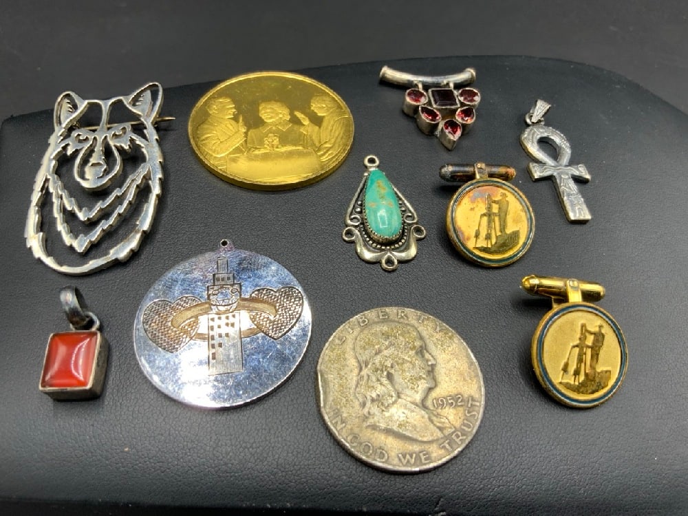 Compiled Sterling Silver Jewelry and Medallions (1 of 3)