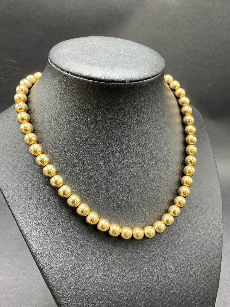 14K Yellow Gold Ball Bead Necklace (1 of 4)