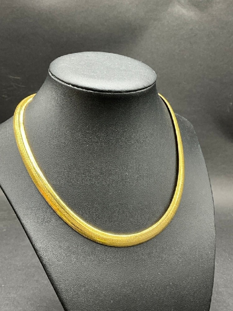 14K Yellow Gold Herringbone Chain 17 (1 of 3)