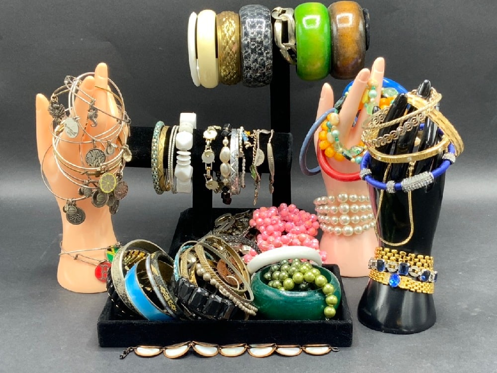 Costume Bangles & Bracelets Lot - Trifari, Alex & Ani (1 of 4)