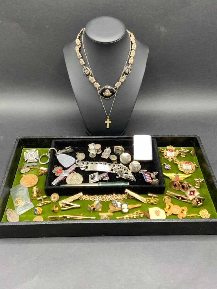 Vintage Men’s & Women’s Curious Lot - Jewerly, Lighter, Pen - Spiedel, Anson, Sarah Cov, (1 of 5)