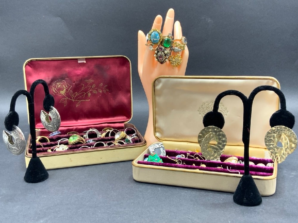 Compiled Vintage Costume Jewelry Rings/Earrings (1 of 4)
