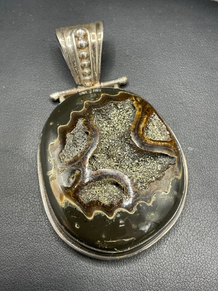 Sterling Silver Druzy Quartz Pendant (1 of 3)
