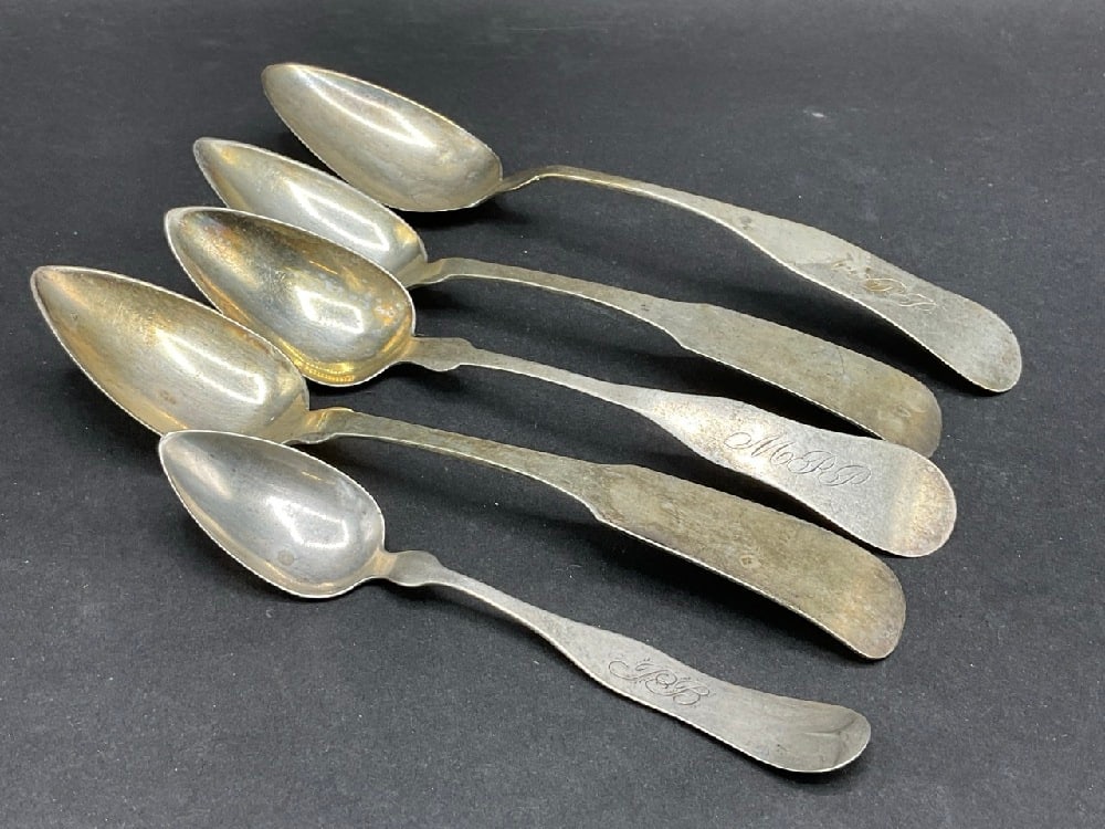 5pc. American Coin Silver Spoons (1 of 3)