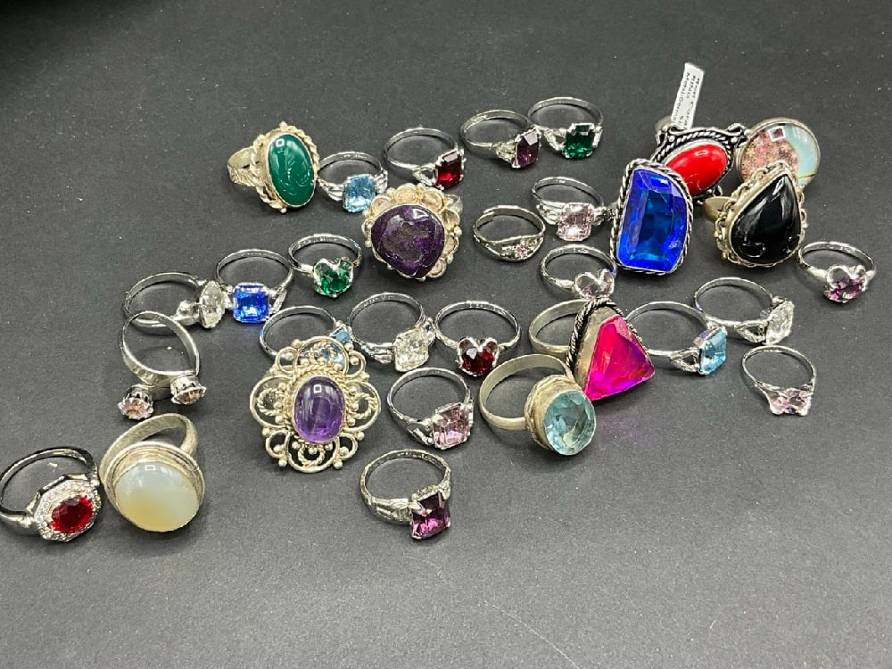 Mostly All Sterling Silver Ring Lot (1 of 5)