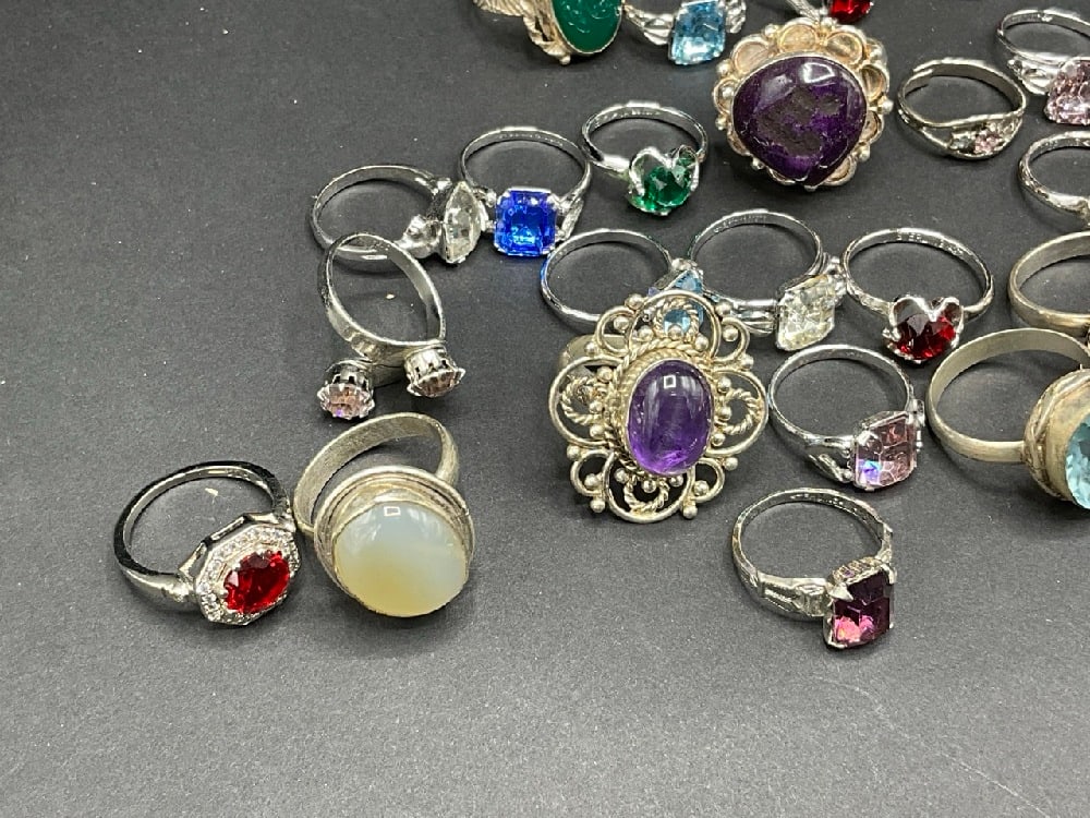 Mostly All Sterling Silver Ring Lot - 3