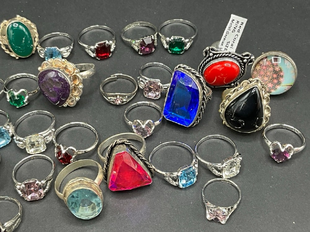Mostly All Sterling Silver Ring Lot - 4
