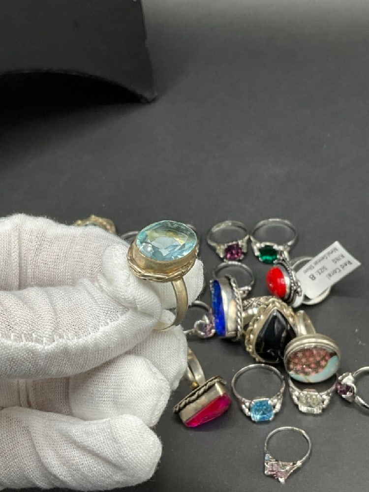 Mostly All Sterling Silver Ring Lot - 5