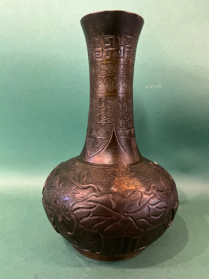 Japanese Bronze Vase Early 20th Century (1 of 5)