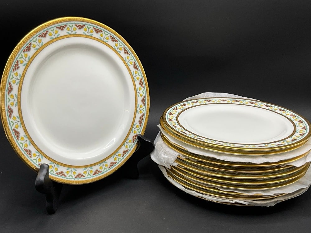 Set of Twelve (12) Royal Doulton for Tiffany & Co. Porcelain Luncheon Plates (1 of 5)