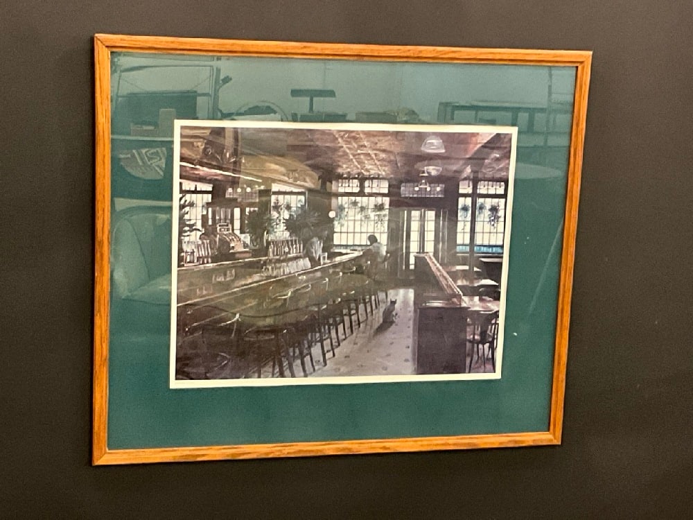 McCormick Studios "Landmark Tavern" NYC Framed Print c.1980: Harry McCormick (1942-20230) McCormick Studios "Landmark Tavern" NYC Framed Print. c. 1980. Dimensions: 10 1/2” x 29 1/2” and 36” x 42”