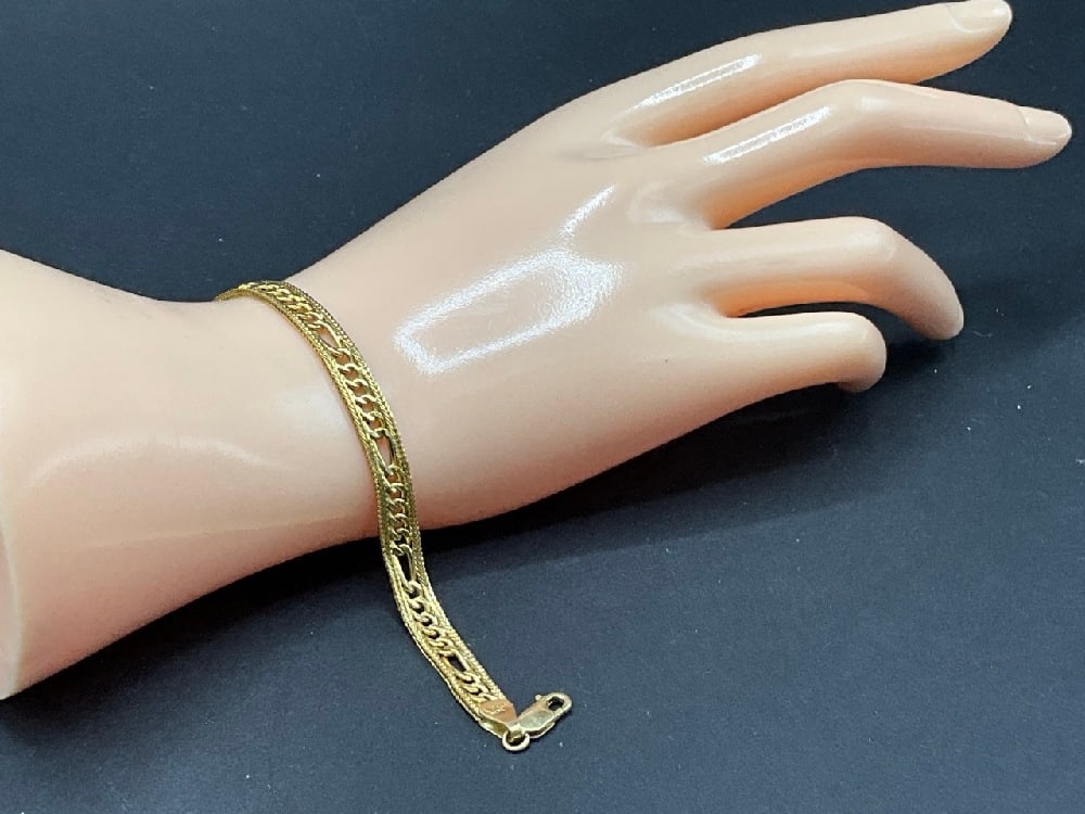 14K Yellow Gold Italian Sigma Gold Bracelet (1 of 3)