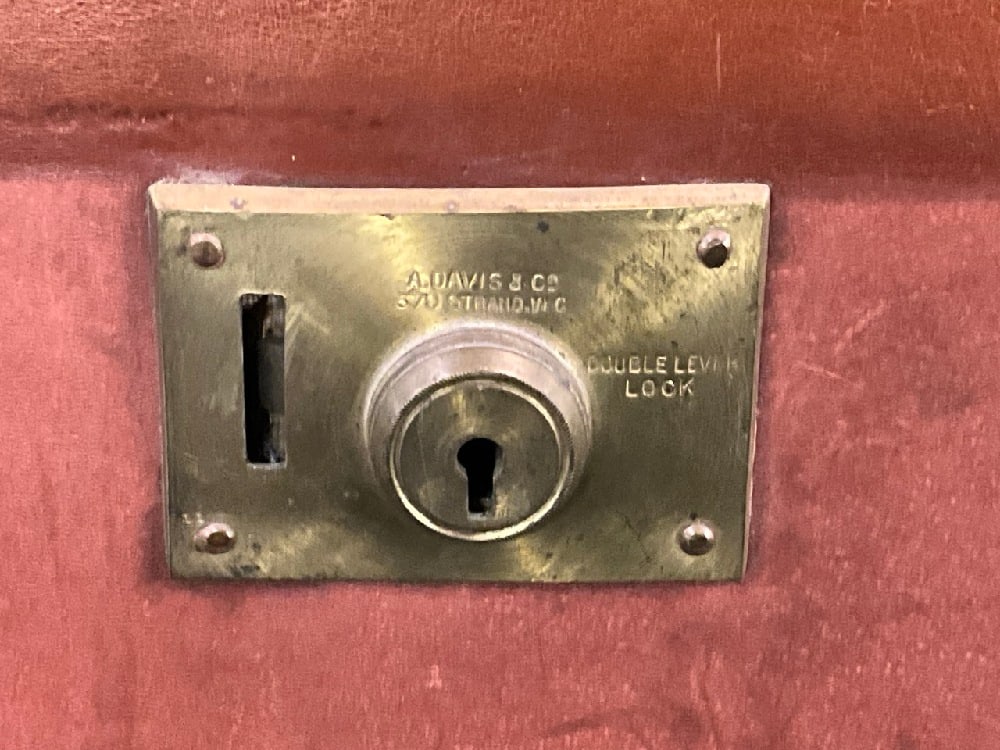 Victorian Leather Square Hat Box - 3