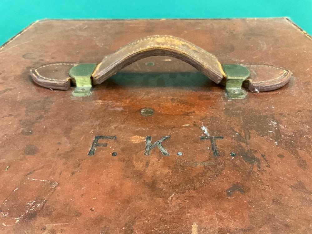 Victorian Leather Square Hat Box - 5