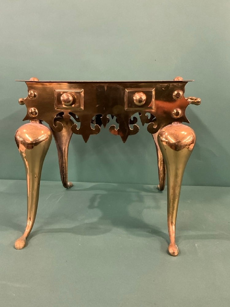 English Antique Brass Fireplace Trivet (1 of 4)