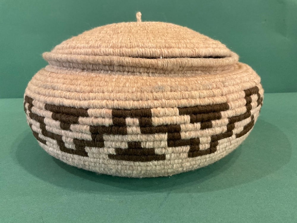 Vintage Handwoven Butterfly Basket: Vintage Handwoven Butterfly Basket.Dimensions: 5” x 8”