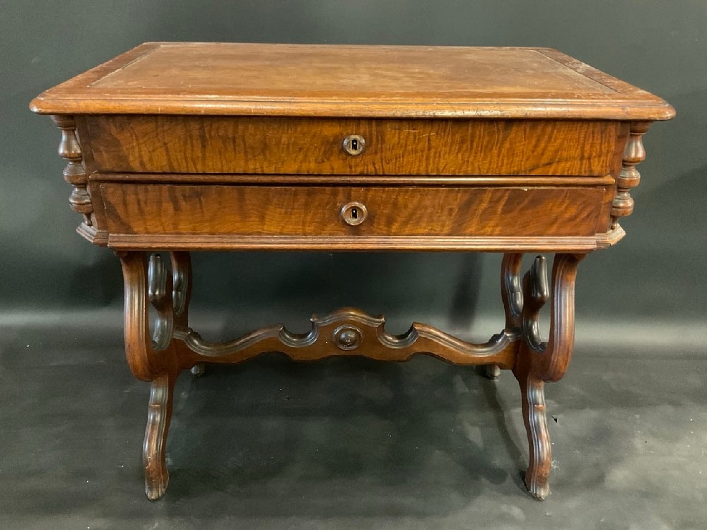 Victorian Two Drawer Sewing Table (1 of 6)