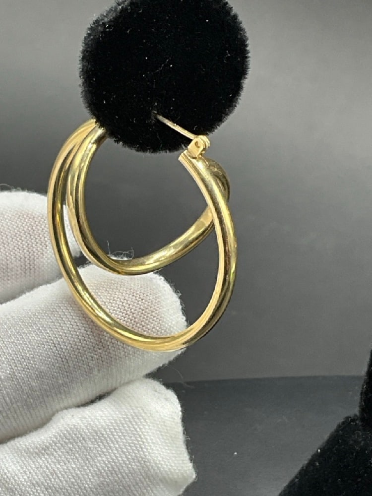 14K Spherical Hoops - 2