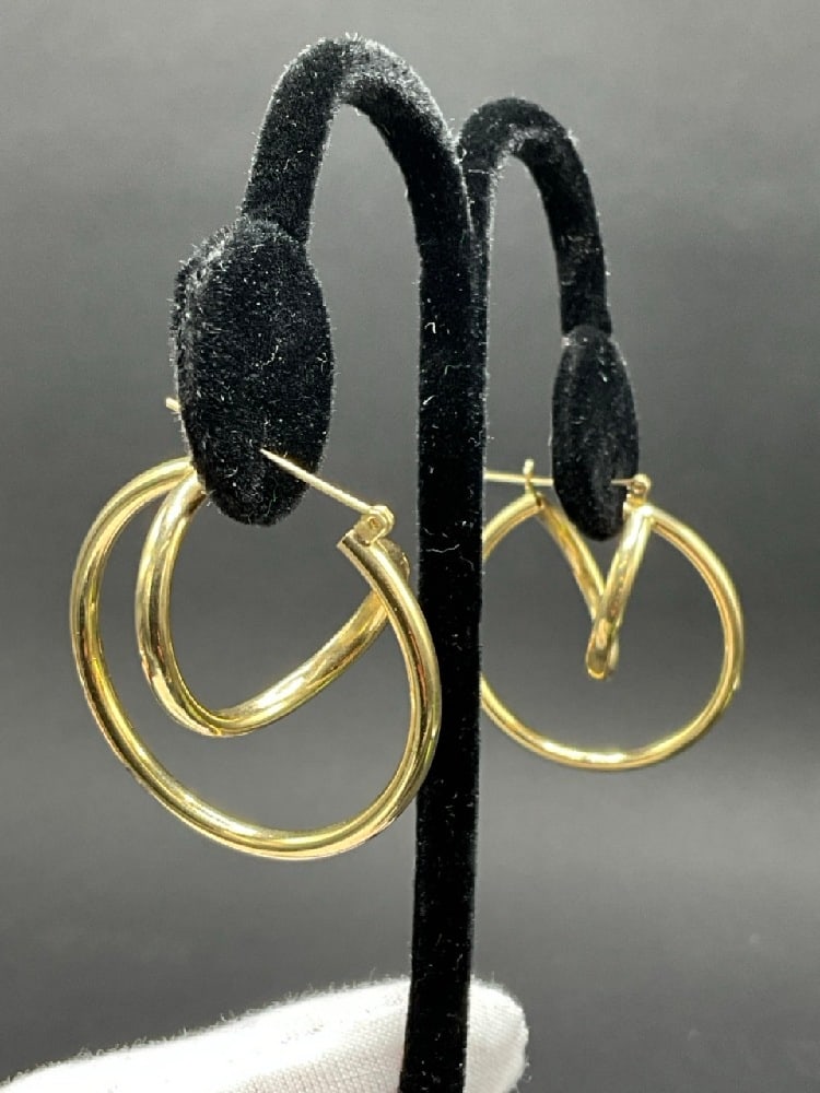 14K Spherical Hoops - 3