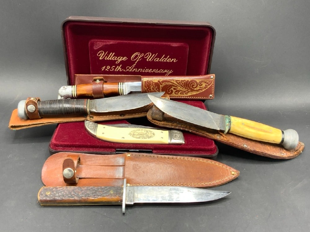 Five (5) Piece Vintage Knife Lot w/ Schrade (1 of 9)