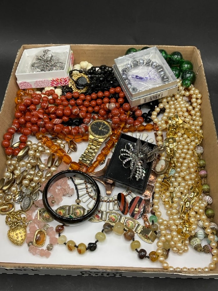 Estate Compiled Costume Jewelry and Sterling Silver Lot (1 of 8)