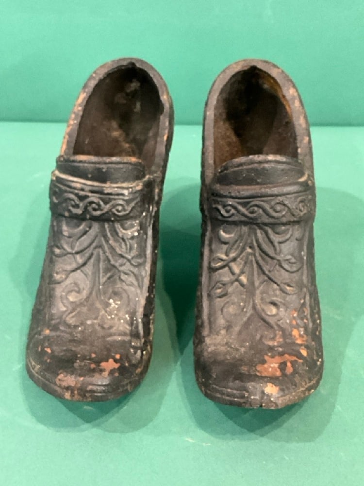 A Pair, Victorian Cast Iron Lady's Shoes (1 of 4)