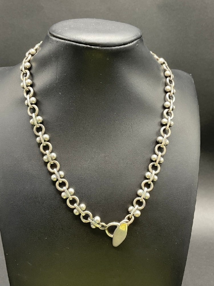 Georg Jensen Sterling Silver Choker Necklace w/Toggle Clasp (1 of 3)