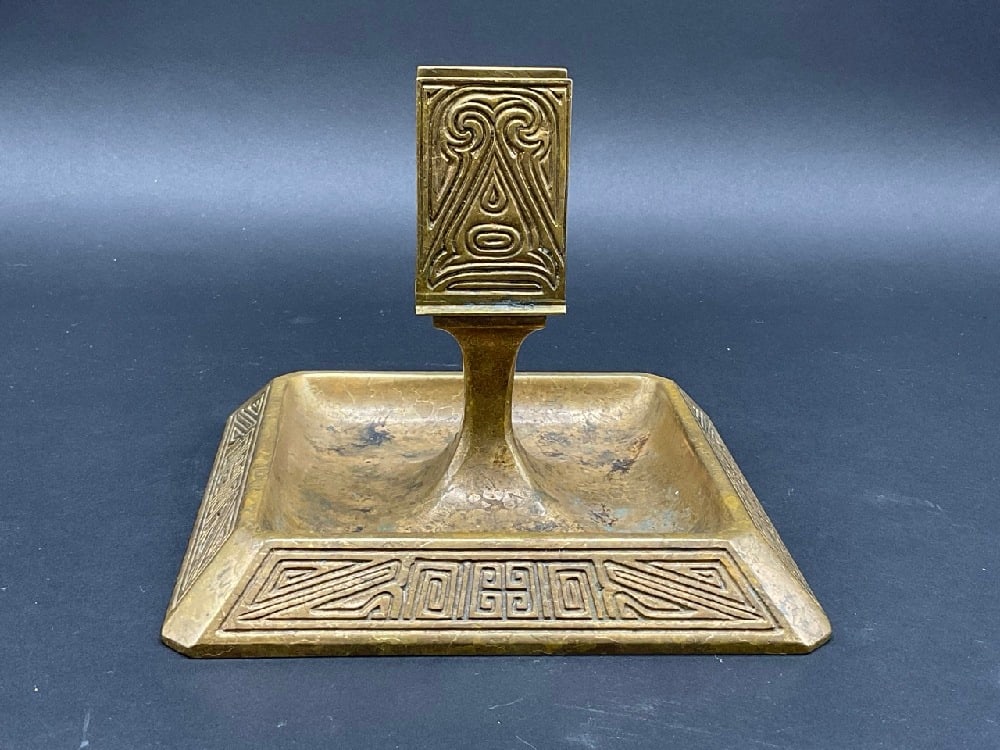 Tiffany & Co Bronze Match Holder: Tiffany & Co Bronze Match Box HolderGood Condition, Please See Preview Photographs Dimensions: 6” L x 5 “ HProvenance: YMCA Frost Valley Castle Claryville, New York.