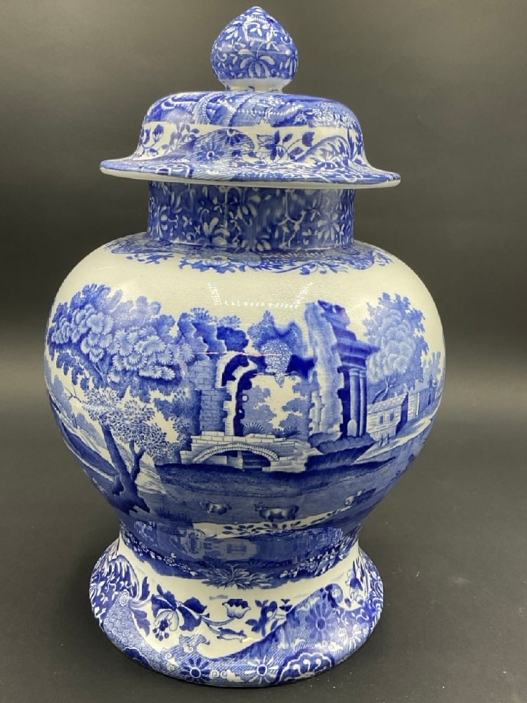 Copeland Spode Blue and White Porcelain Covered Jar (1 of 5)
