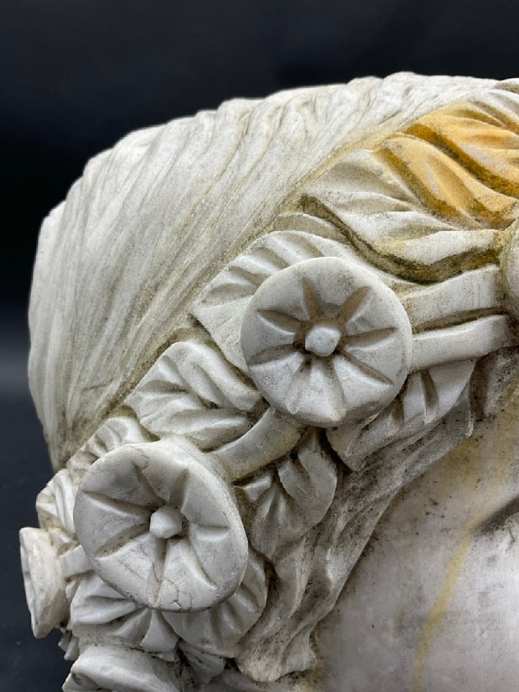 Life Size Carved Marble Head Study - 3
