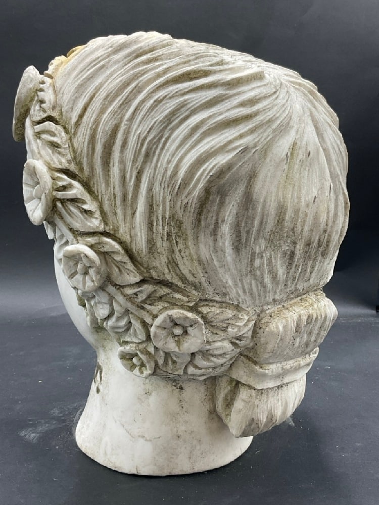 Life Size Carved Marble Head Study - 4